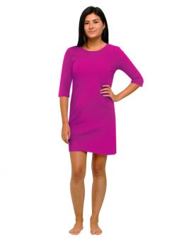 Madison 3/4 Sleeve Dress - Purple