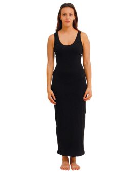 Madison Sleeveless Midi Slip - Black