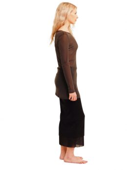 Black Rosie Net Double Layer Skirt