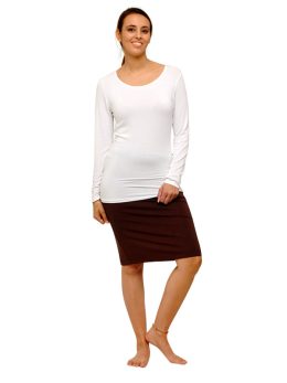 Madison Long Sleeve Top 220GSM - White