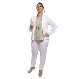 White Georgia Linen Pant