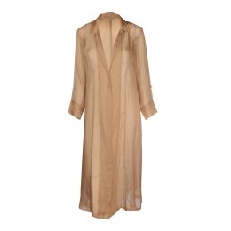 Tan Duster Silk Coat
