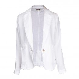 White Jasper Linen Jacket