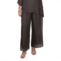 Silk Pant Full Length - Charcoal