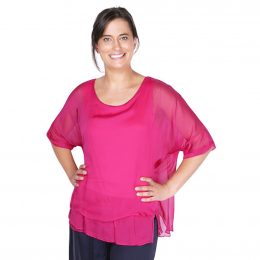 Hot Pink Abigail Layer Top