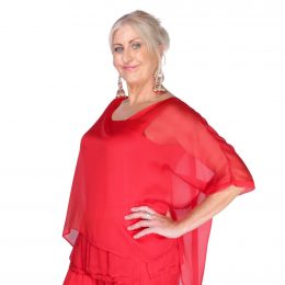 Red Abigail Layer Top