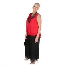 AMELIA RED TOP TANK