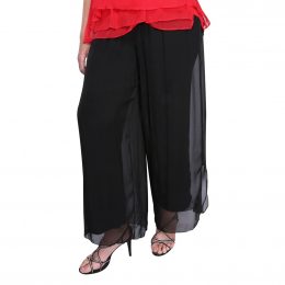 Black Silk Pants Full Length
