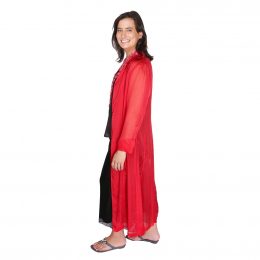 Red Duster Silk Coat