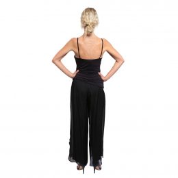 Silk Pants Full Length Black