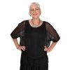 Black Silk Layered Top