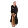 Black Silk Duster Coat