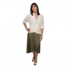 Khaki Kayla Wrap Skirt