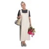 Ivory Linen Pinafore Dress