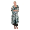 Printed Silk Duster Coat