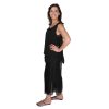 Black Silk Pants 7/8 length