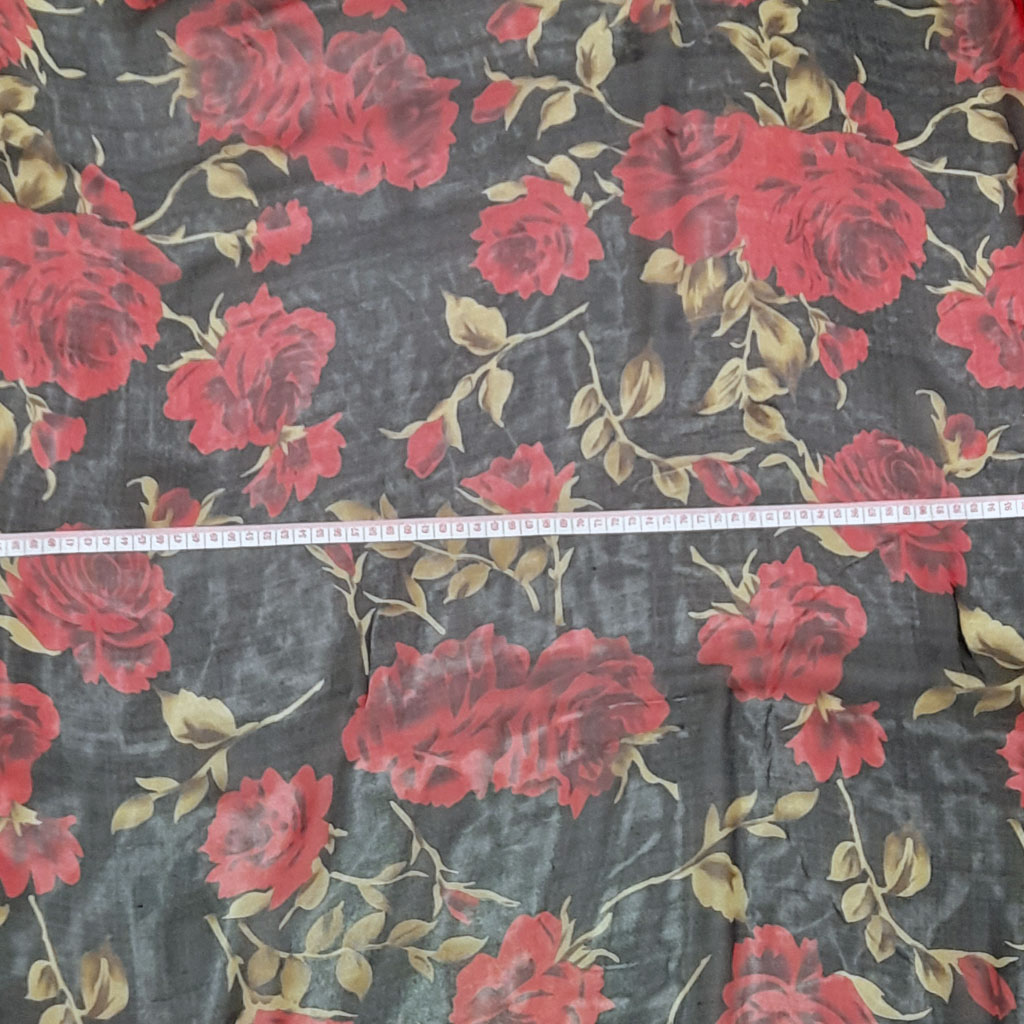 Romantic Rose Noir Fabric - Image 3